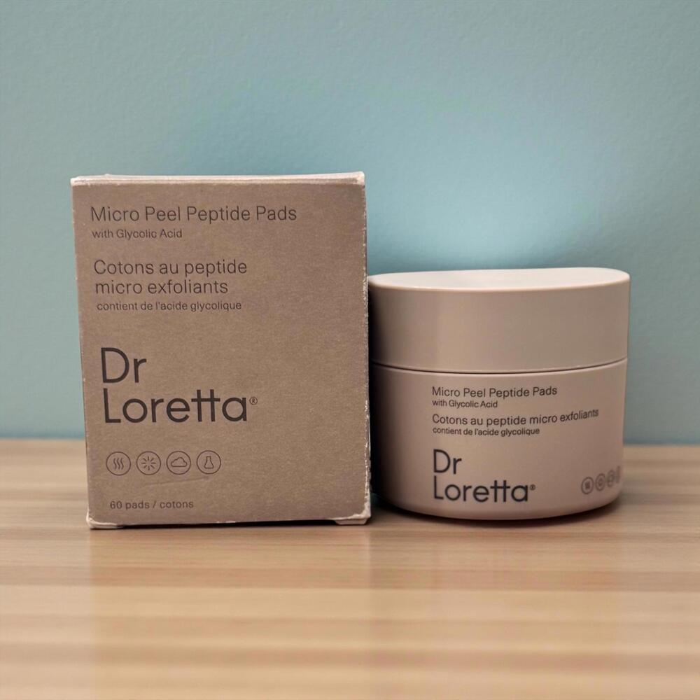 Dr Loretta Micro Peel Peptide Pads with Glycolic Acid 60 Pads Exfoliating